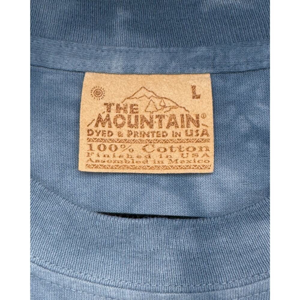 Vintage 1999 The Mountain Horse Snow T Shirt Large Blue Tie Dye Wild Wings USA - Picture 8 of 9